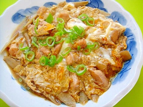 鶏とごぼうの卵とじ